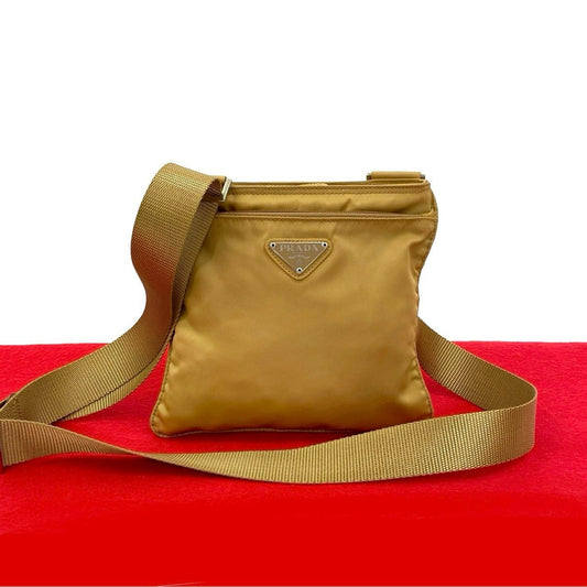 PRADA Shoulder Bag Nylon beige