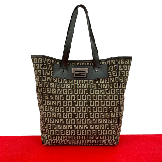 FENDI Tote Bag canvas Brown