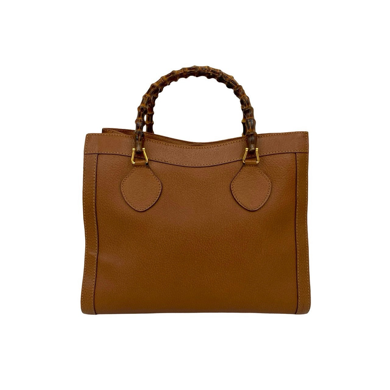 GUCCI Handbag leather Brown Bamboo