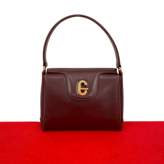 GUCCI Handbag leather wine-red