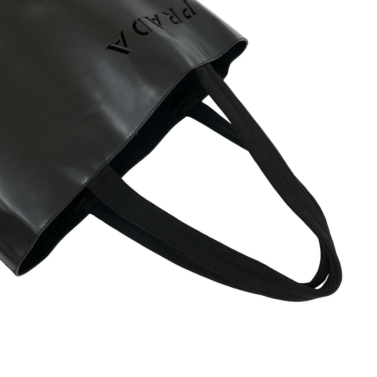 PRADA Tote Bag leather black