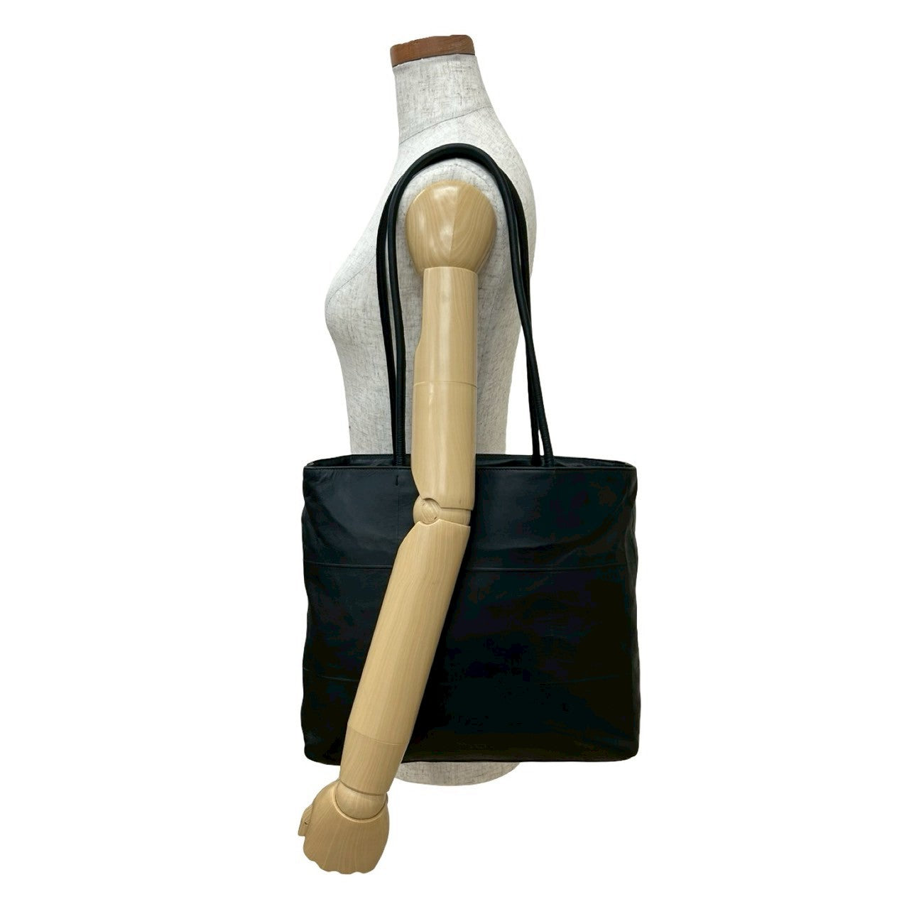 PRADA Tote Bag leather black