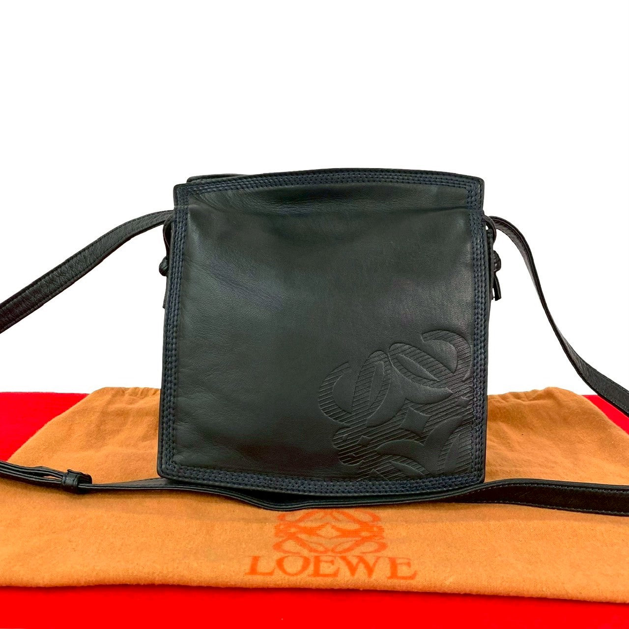 LOEWE Shoulder Bag leather Navy