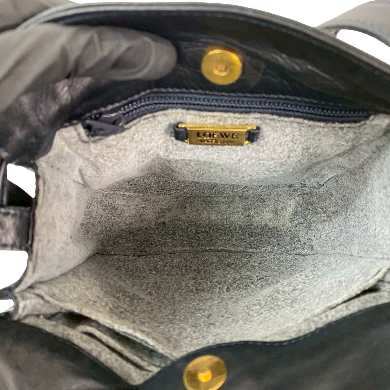 LOEWE Shoulder Bag leather Navy