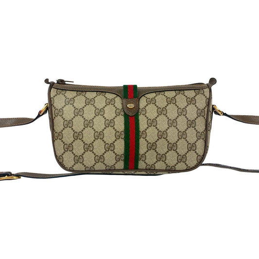 GUCCI Shoulder Bag leather Brown Sherry line
