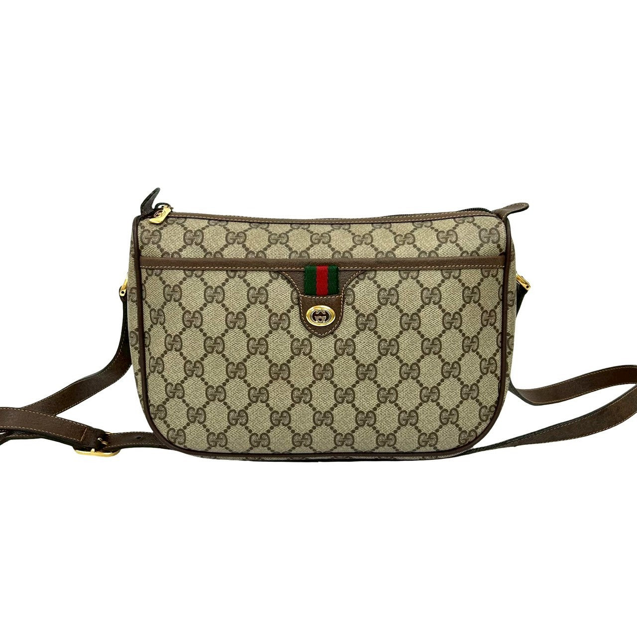 GUCCI Shoulder Bag leather Brown Sherry line