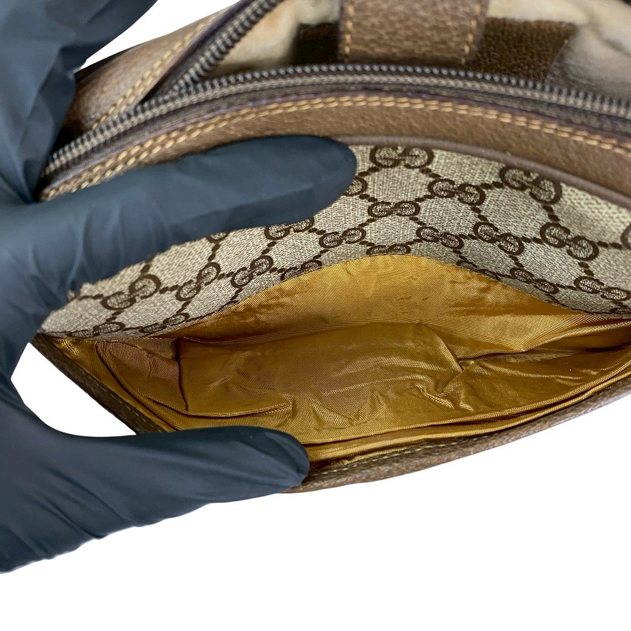GUCCI Shoulder Bag leather Brown Sherry line