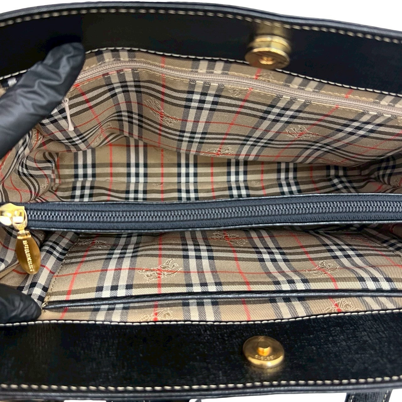 BURBERRY Handbag leather black