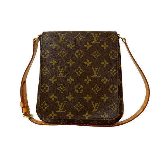 LOUIS VUITTON Shoulder Bag leather Brown Monogram Musette Salsa