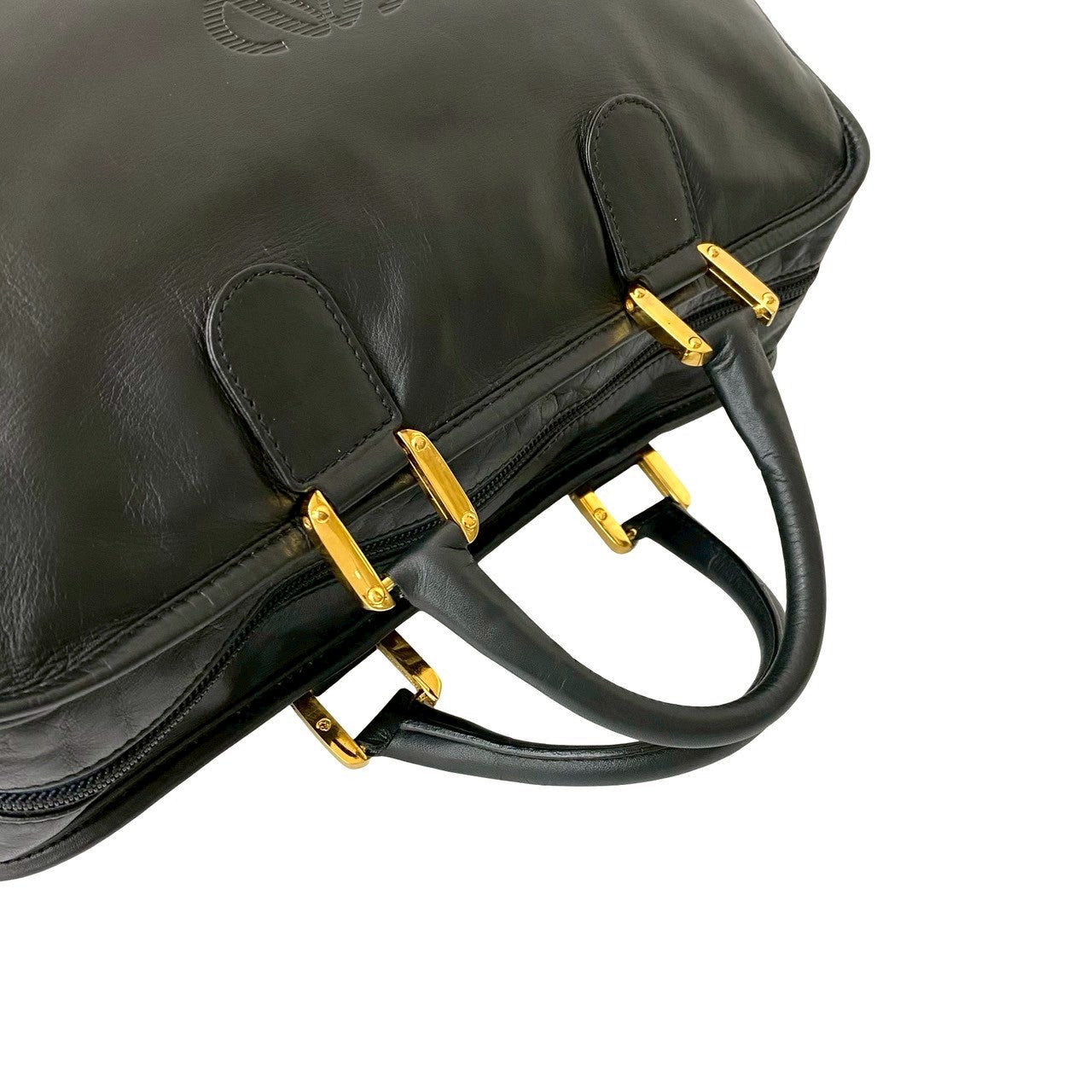 LOEWE Boston Duffel bag leather black Amazona 40