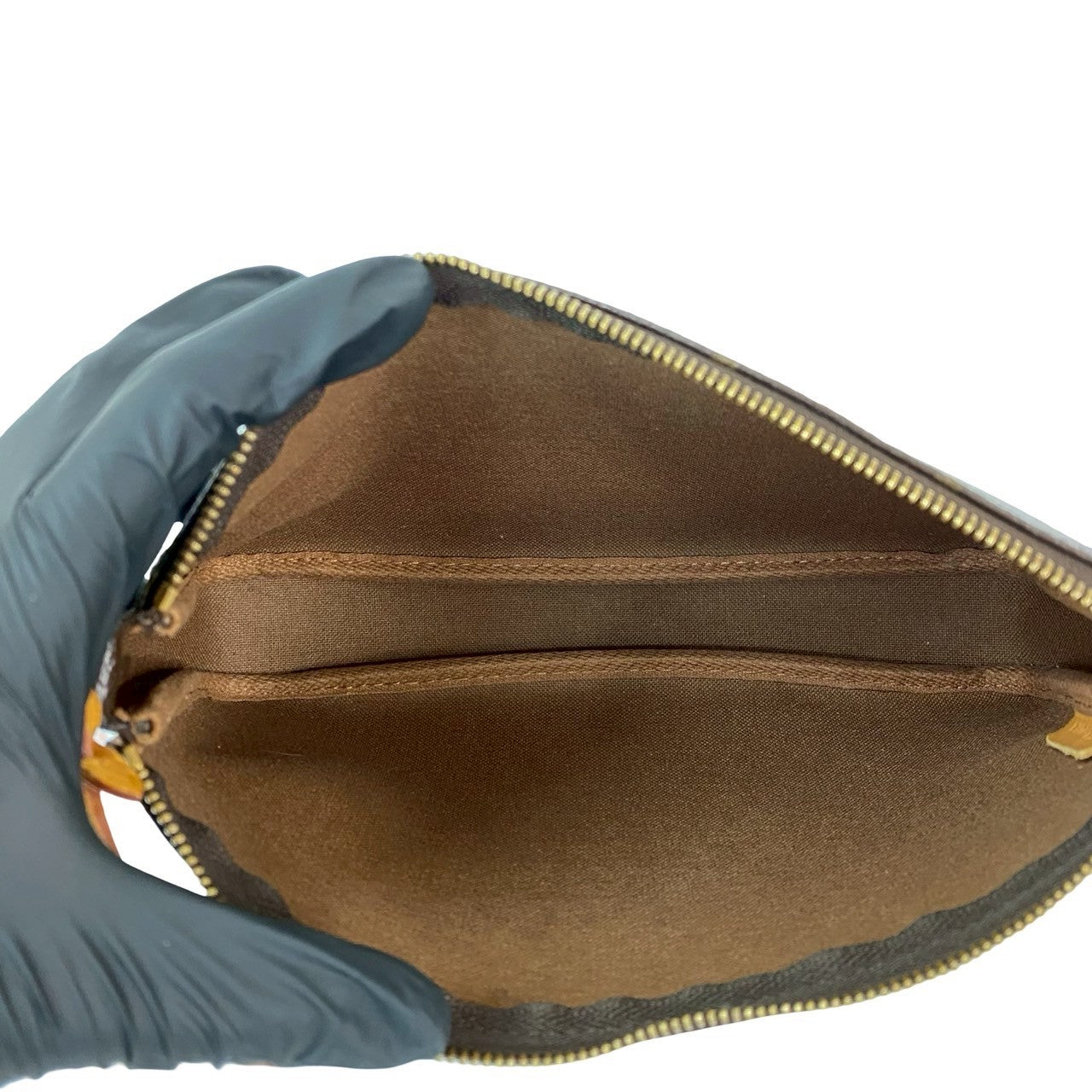 LOUIS VUITTON Handbag leather Brown Monogram Pochette Accessoires