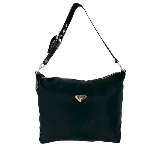 PRADA Shoulder Bag leather black