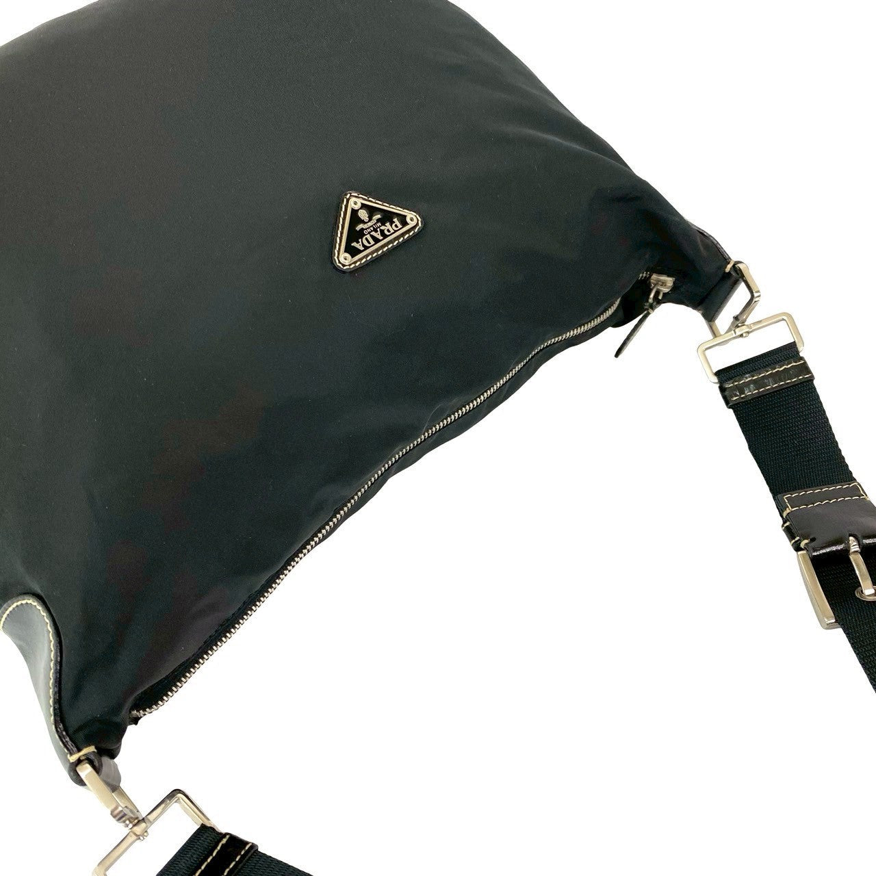PRADA Shoulder Bag leather black