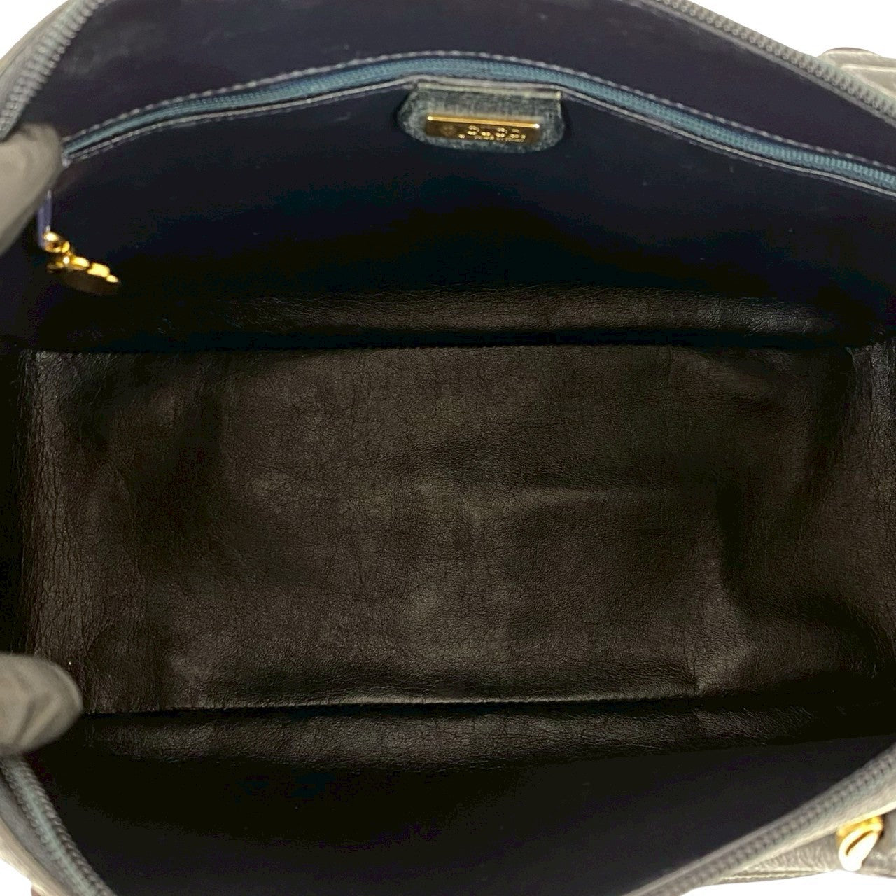 GUCCI Handbag leather Navy