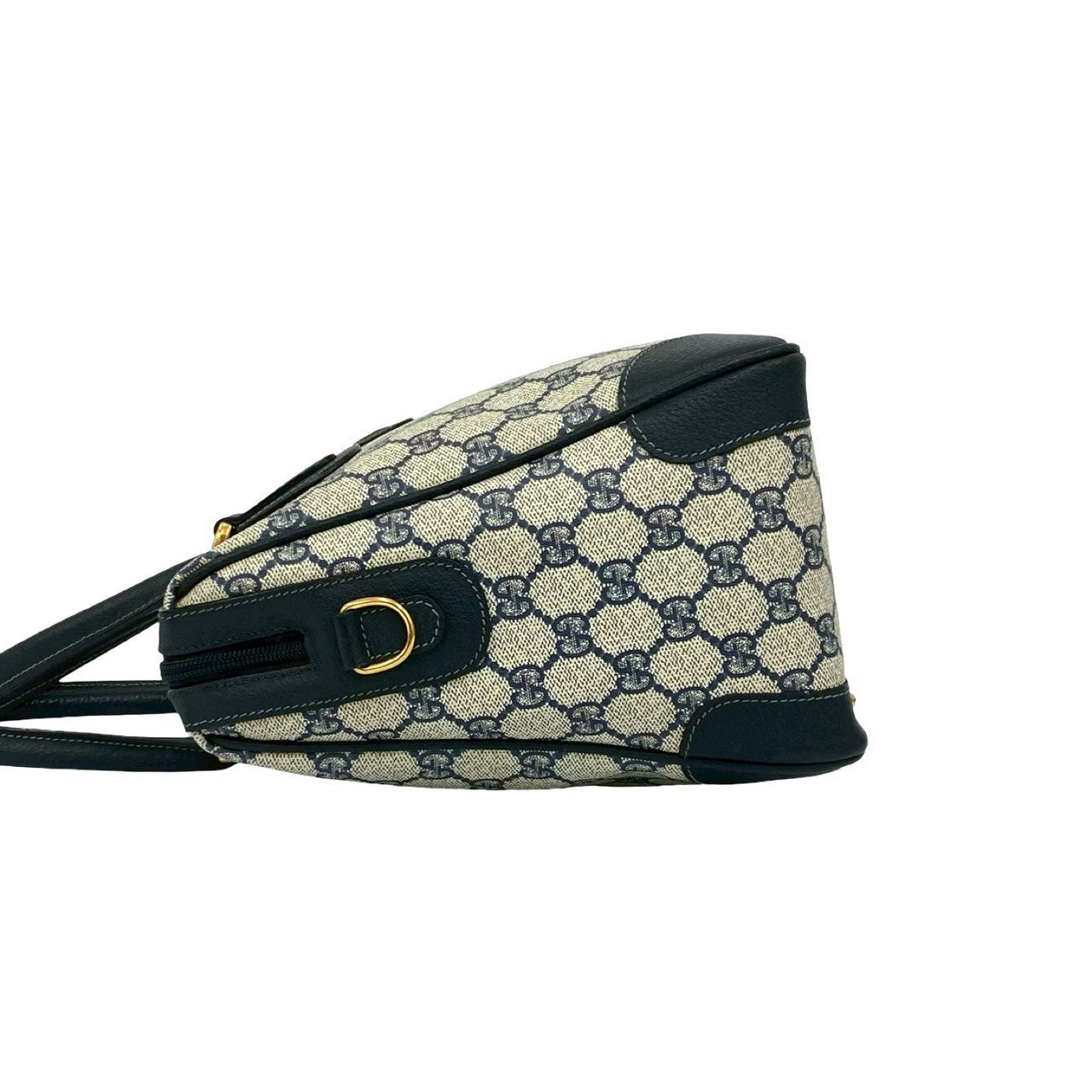 GUCCI Handbag leather Navy