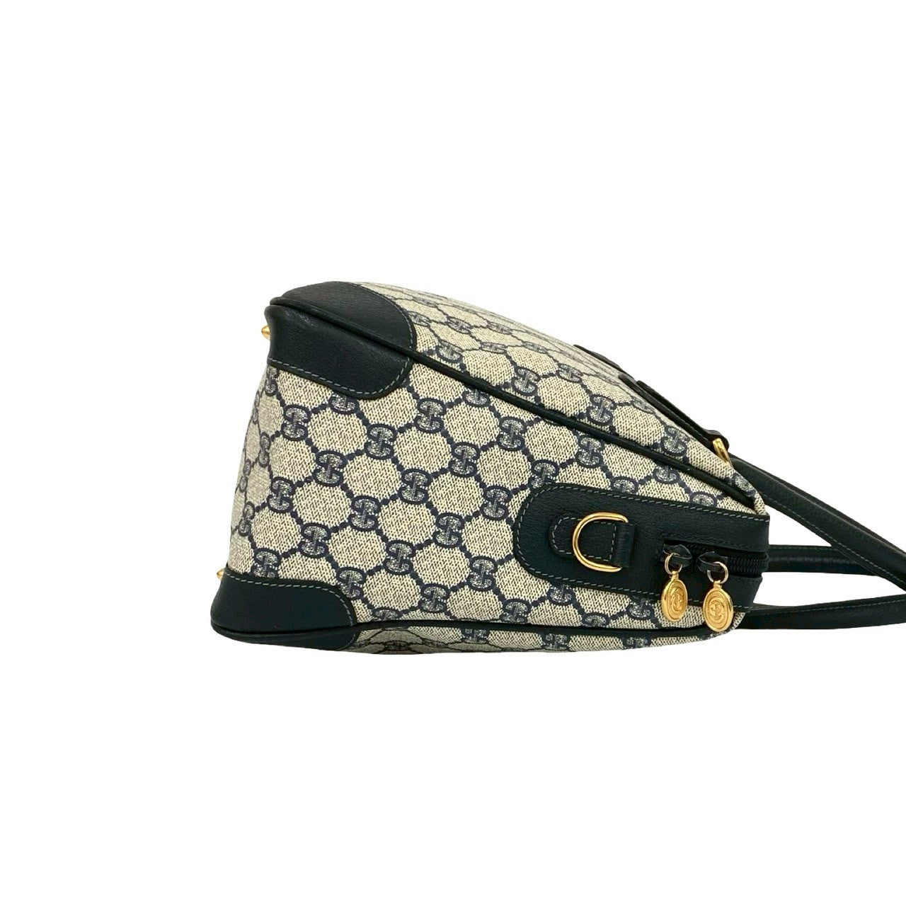 GUCCI Handbag leather Navy