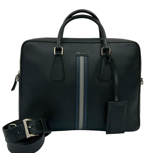 PRADA Shoulder Bag leather black