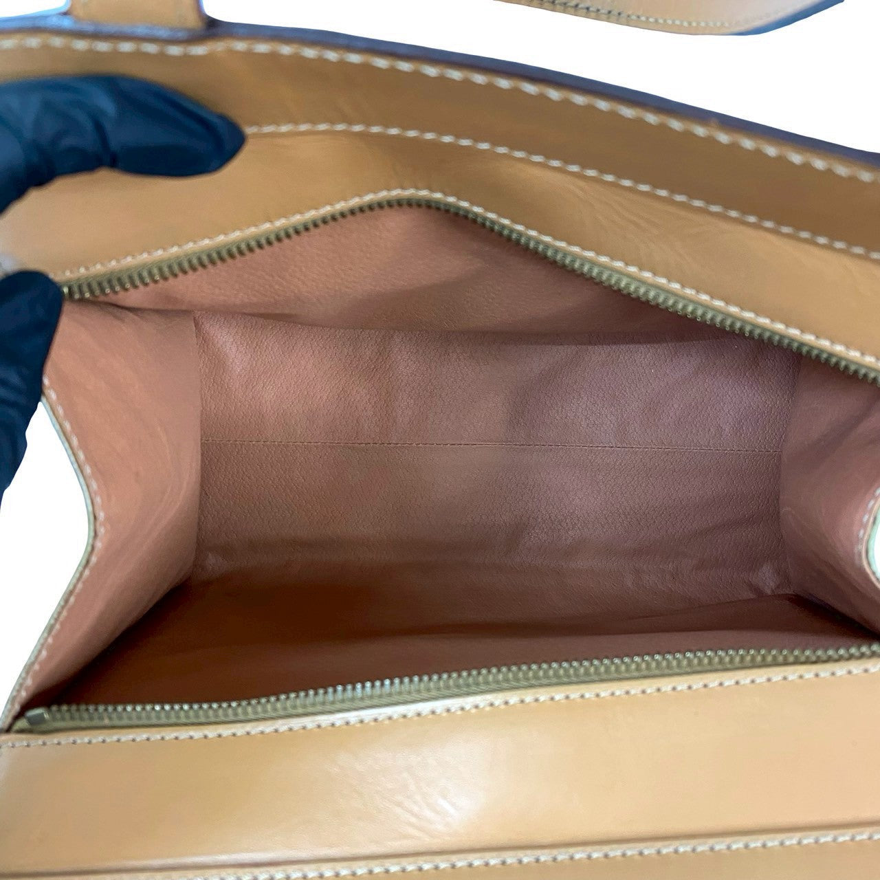 CELINE Shoulder Bag leather beige