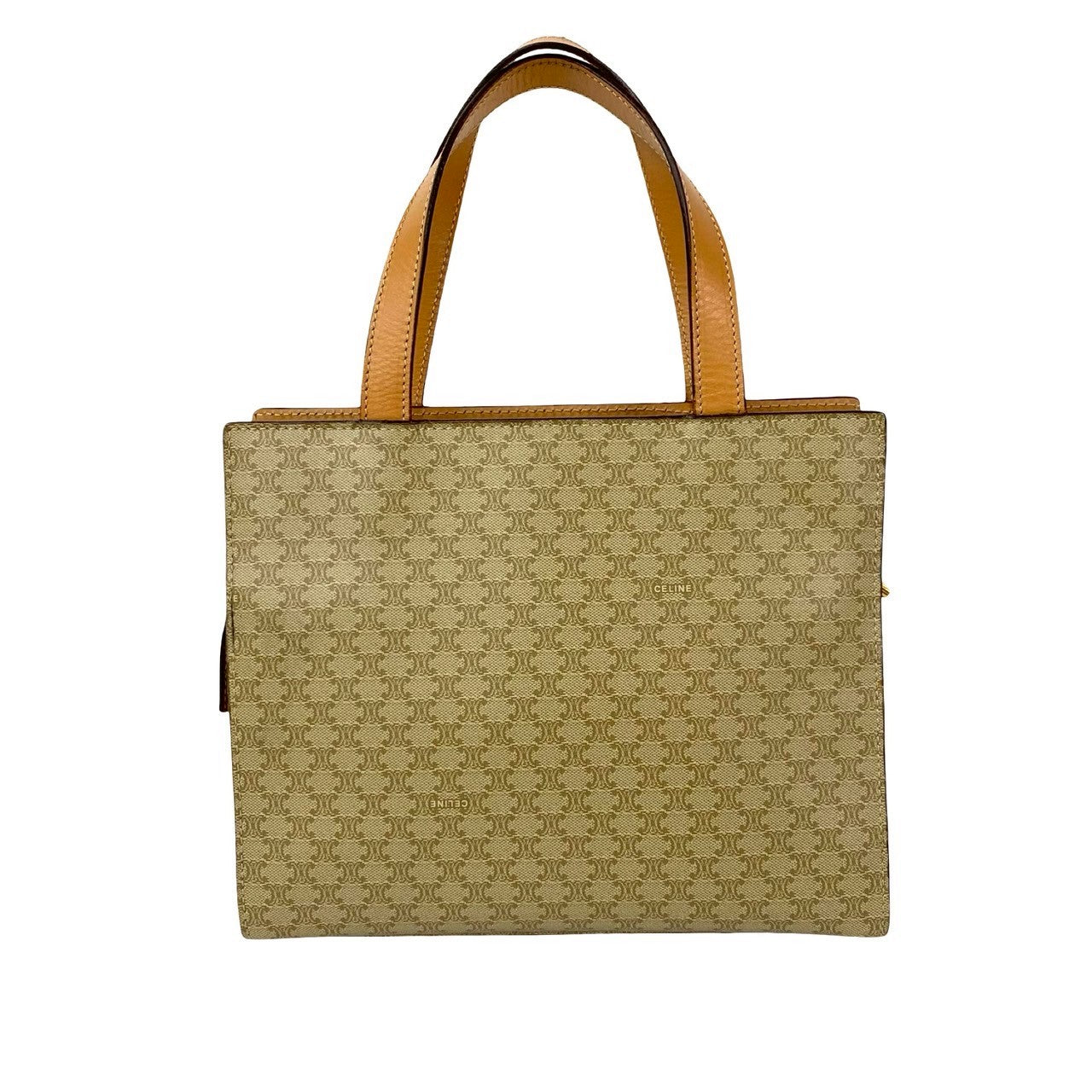 CELINE Shoulder Bag leather beige
