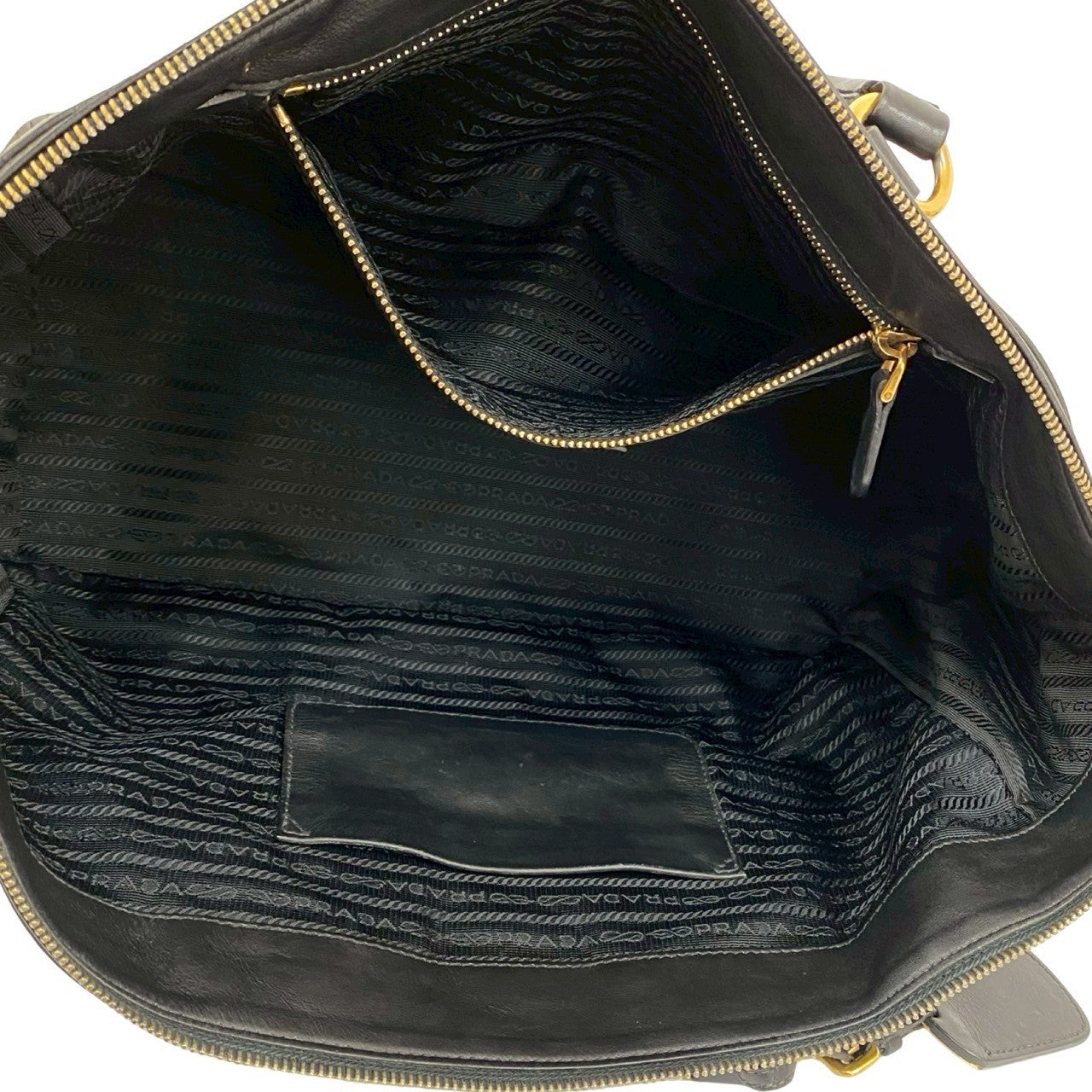 PRADA Shoulder Bag leather black