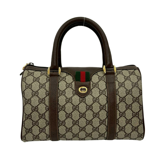 GUCCI Handbag leather Brown Sherry line