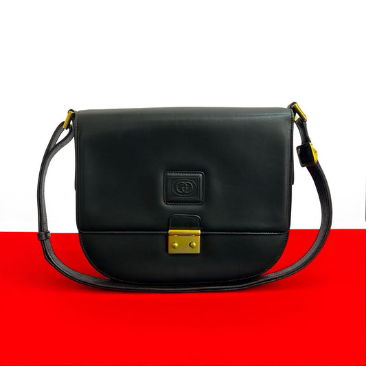 GUCCI Shoulder Bag leather black