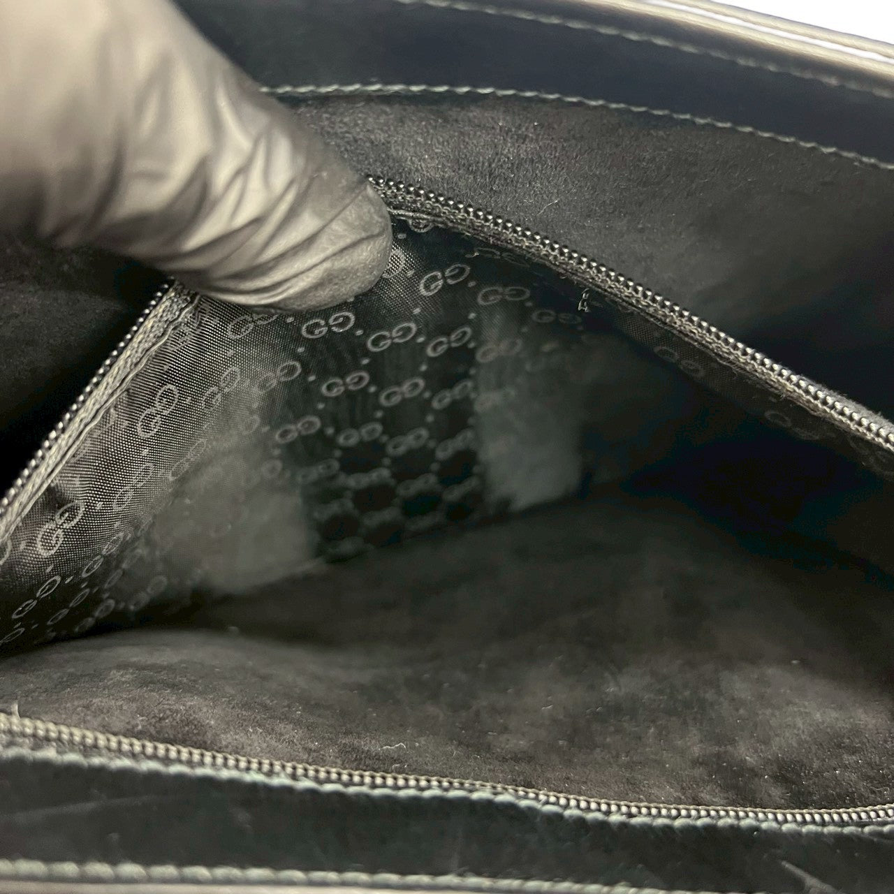 GUCCI Shoulder Bag leather black