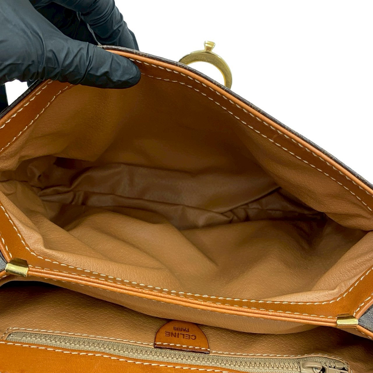 CELINE Handbag leather Brown