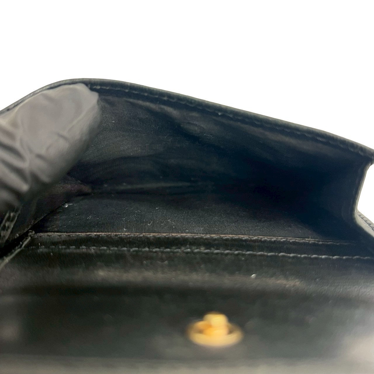 CHANEL Bifold Wallet Matt caviar skin black