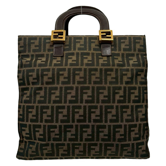 FENDI Handbag canvas Brown