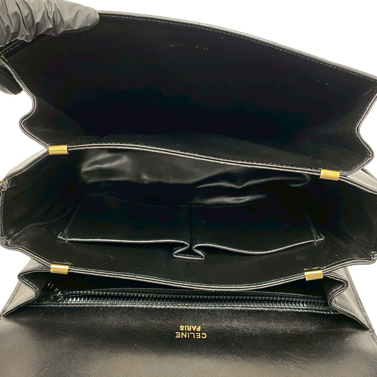 CELINE Shoulder Bag Calfskin black
