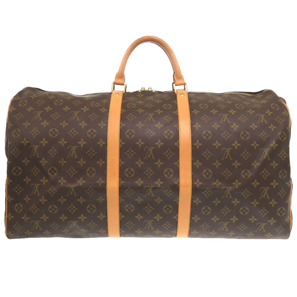 LOUIS VUITTON Boston Duffel bag M41422 Monogram canvas Brown Monogram Keepall 60 mens Used Authentic