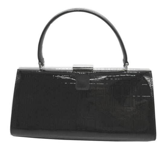 BURBERRY Handbag Patent leather black Women Used Authentic