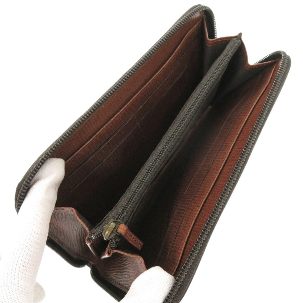 FENDI Long Wallet Purse 8M0024 PVC Brown Zucca Pattern