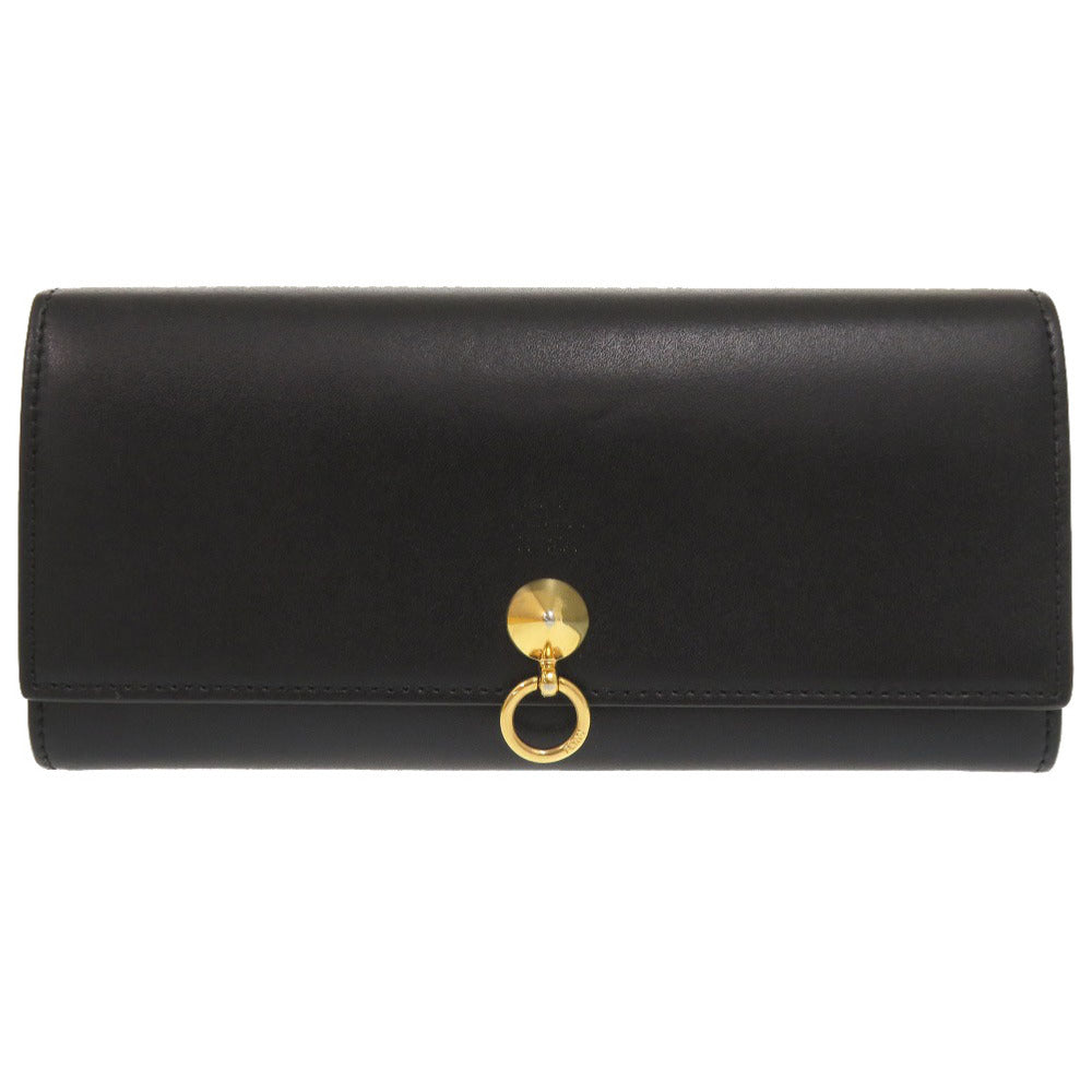 FENDI Long Wallet Purse 8M2051 leather black By The Way Continental Women Used Authentic