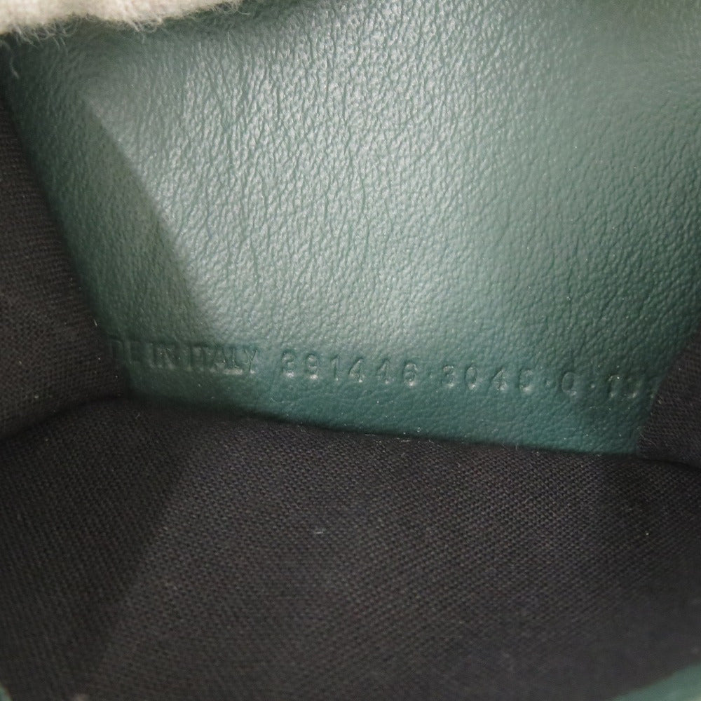BALENCIAGA Tri-fold wallet 391446 leather green Paper mini wallet