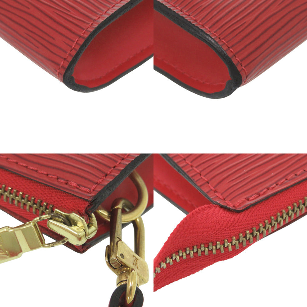 LOUIS VUITTON Handbag M52947 Epi Leather Castilian red Epi pochette accessories Women Used Authentic