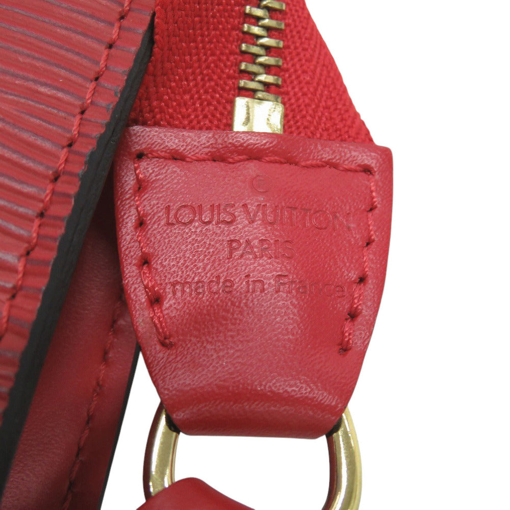 LOUIS VUITTON Handbag M52947 Epi Leather Castilian red Epi pochette accessories Women Used Authentic