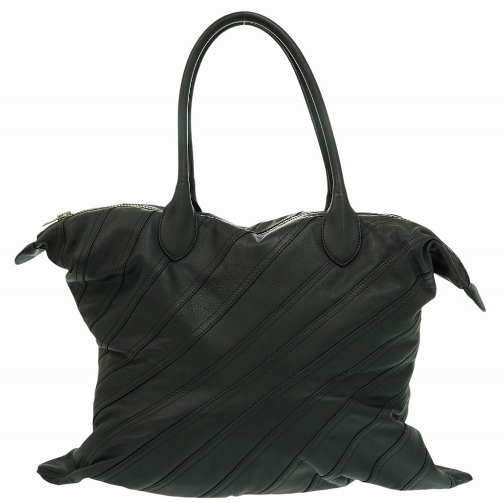 LOEWE Tote Bag leather black Comme des Garcons Junya Watanabe Women Used Authentic