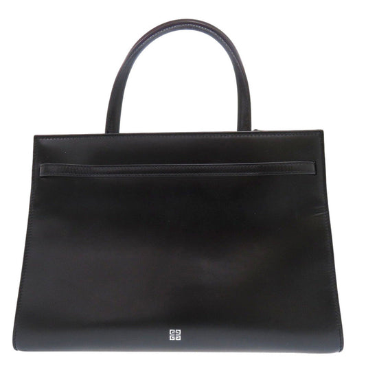 GIVENCHY Handbag leather black 1952 Top Handle Bag Women Used Authentic