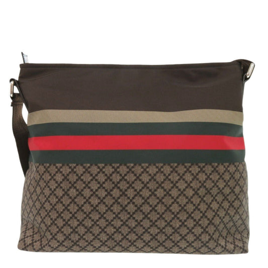 GUCCI Shoulder Bag 270410 Nylon, Leather Brown Diamante Sherry Line