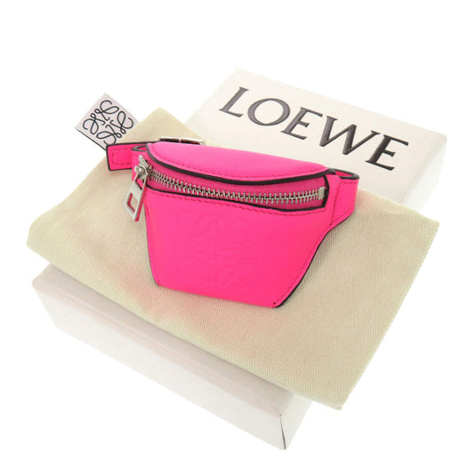 LOEWE Coin case leather pink Ankle Pouch Women Used Authentic