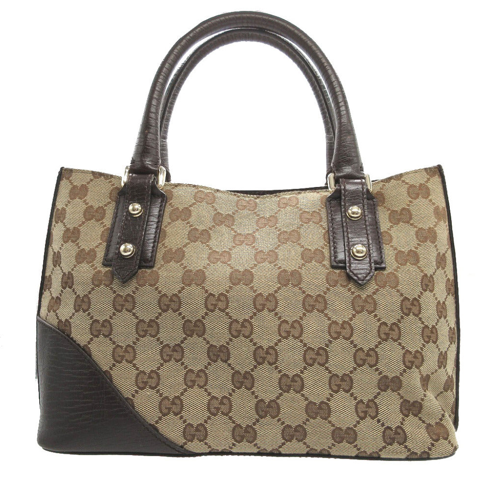 GUCCI Handbag 137475 GG canvas, leather beige Sherry Women(Unisex) Used Authentic