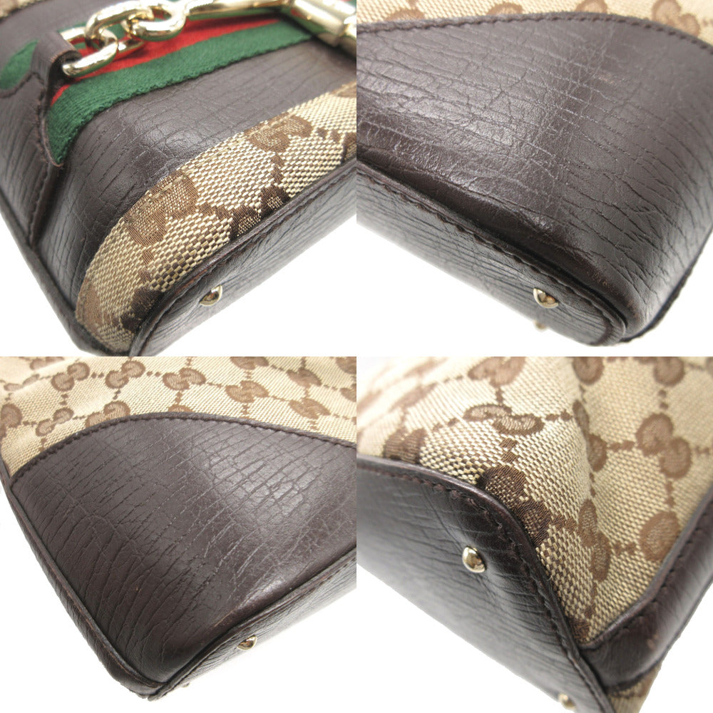 GUCCI Handbag 137475 GG canvas, leather beige Sherry Women(Unisex) Used Authentic