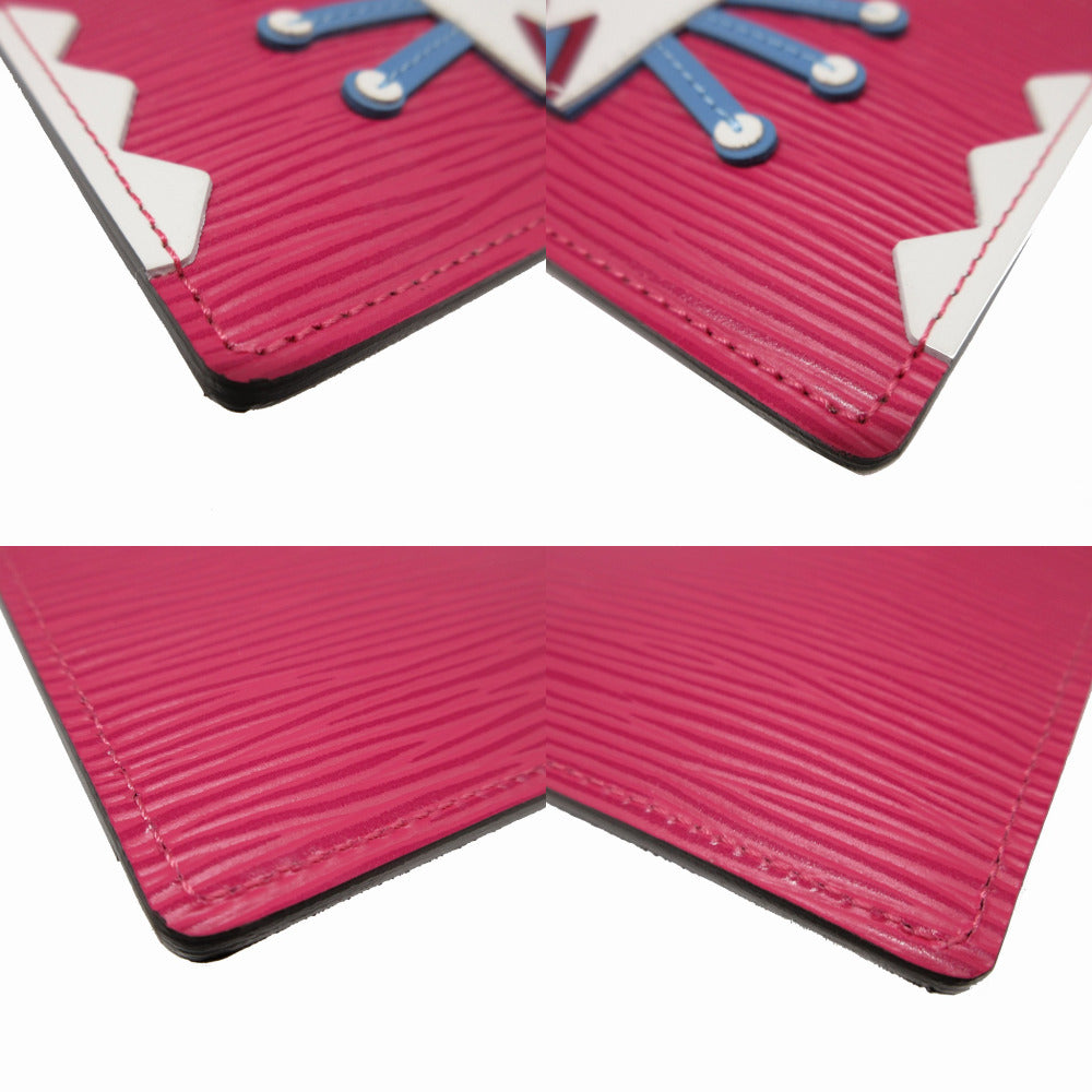 LOUIS VUITTON Coin case M60788 Epi Leather pink Epi Pochette Cle Tribal Mask unisex(Unisex) Used Authentic
