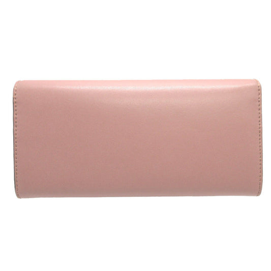 FENDI Long Wallet Purse 8M0251 leather pink Two fold By the way Women Used Authentic