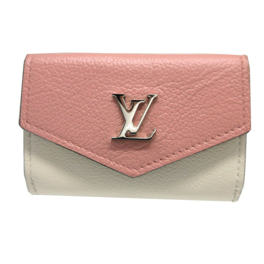 LOUIS VUITTON Tri-fold wallet M63978 leather pink Compact wallet Portefeuille Rock Mini Women Used Authentic