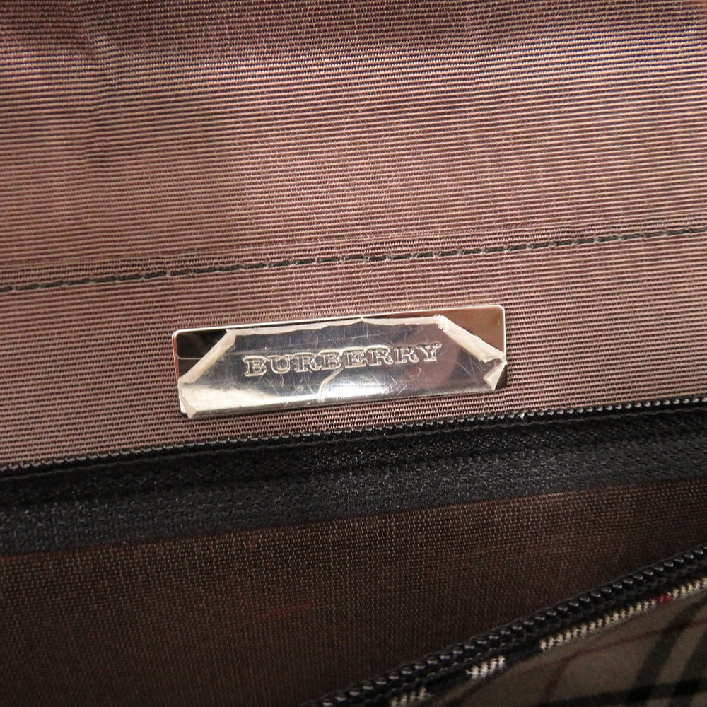 BURBERRY Shoulder Bag leather black With logo Nova Check