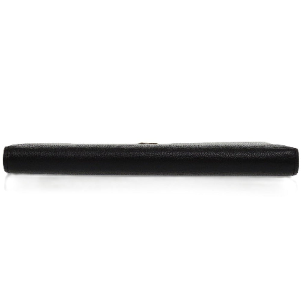 CHANEL Bifold Wallet lambskin black COCO Mark