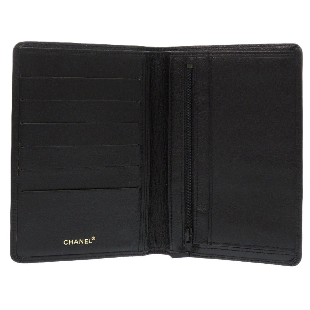 CHANEL Bifold Wallet lambskin black COCO Mark